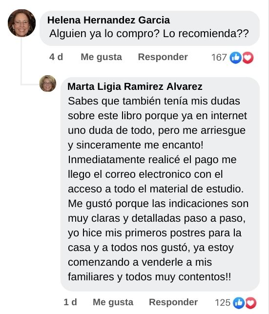 Comentario real de una persona que accedió al ebook
